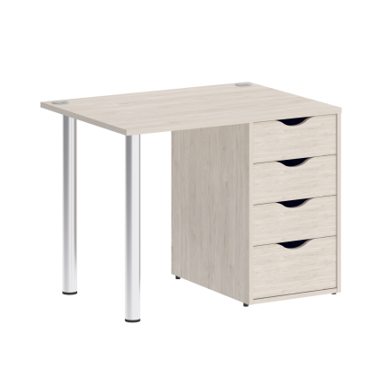Home Office Стол письменный VR.SP-3-98.4 Денвер Светлый/Хром 980*720*750