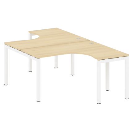 Metal System Quattro Рабочая станция криволинейная на П-образном м/к 50БП.РАС-СА-2.3 Акация Лорка/Ме