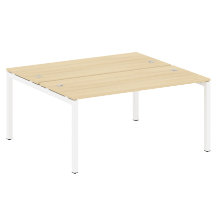 Metal System Quattro Рабочая станция на П-образном м/к 50БП.РАС-СП-2.4 Акация Лорка/Металл Белый 160