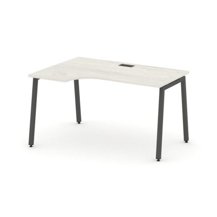 Style Project Стол рабочий эргоном. SN-4A.SPA-001(L) Дуб Наварра/Металл Антрацит 1380*600/980*750