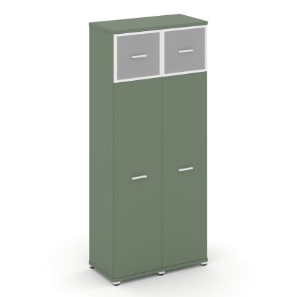 Concept Шкаф 2 узкие секции, 5 ниш CN.STU-527 RMW W Кобо/Металл Белый/Сатин 836*420*1922