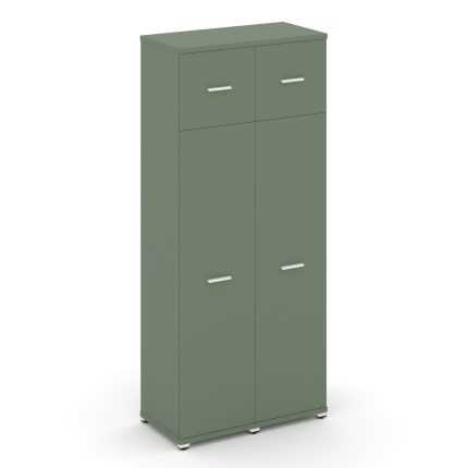 Concept Шкаф 2 узкие секции, 5 ниш CN.STU-527 W Кобо/Металл Белый 836*420*1922