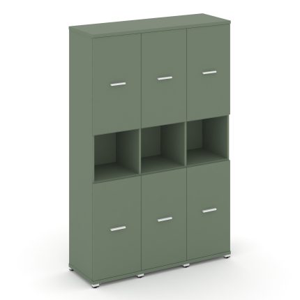 Concept Шкаф 3 узкие секции, 5 ниш CN.STU-533 W Кобо/Металл Белый 1252*420*1922