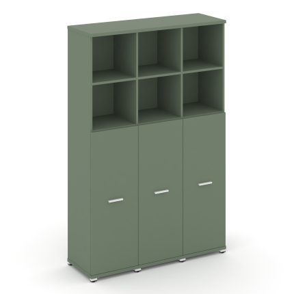 Concept Шкаф 3 узкие секции, 5 ниш CN.STU-534 W Кобо/Металл Белый 1252*420*1922