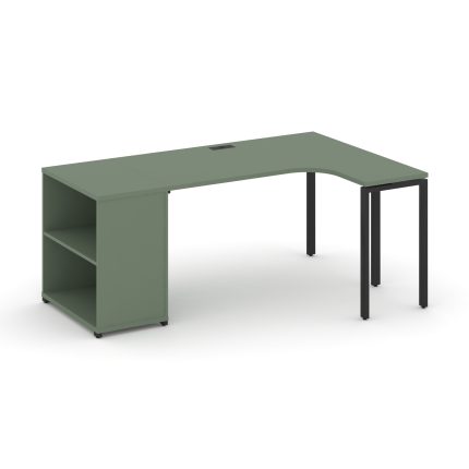 Concept Стол эргономичный с опорным стеллажом CN.SA-202(R) Кобо/Металл Черный 2000*1180*750