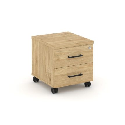 Style Project Тумба мобильная SN.TM-001 Тиквуд Светлый/Черный Ручки 416*460*437