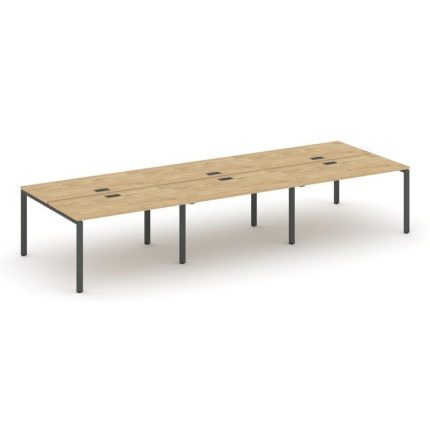 Style Project Рабочая станция 2-х сторон. SN-6P.DRS-061 Тиквуд Светлый/Металл Антрацит 2940*1232*750