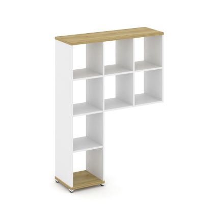 Concept Надставка высокая CN.NV-001 Дуб Винченцо/Белый Бриллиант/Металл Белый 1099*350*1486