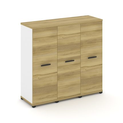 Concept Шкаф 3 узкие секции, 3 ниши CN.STU-336 B Дуб Винченцо/Белый Бриллиант/Металл Черный 1252*420