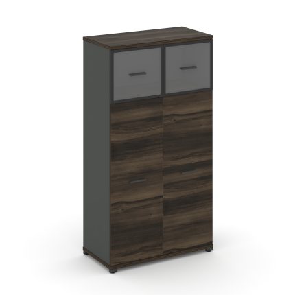 Concept Шкаф 1 широкая секция, 4 ниши CN.STS-414 RPB A Дуб Мали/Антрацит/Металл Антрацит/Прозрачный