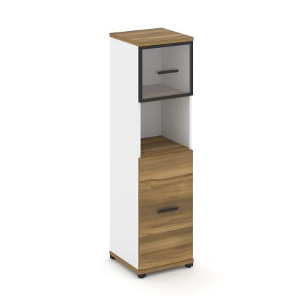 Concept Шкаф 1 узкая секция, 4 ниши CN.STU-415 RPB B Сандал Янтарный/Белый Бриллиант/Металл Черный/П