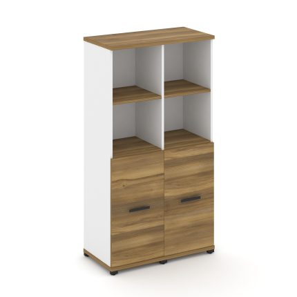 Concept Шкаф 2 узкие секции, 4 ниши CN.STU-421 B Сандал Янтарный/Белый Бриллиант/Металл Черный 836*4