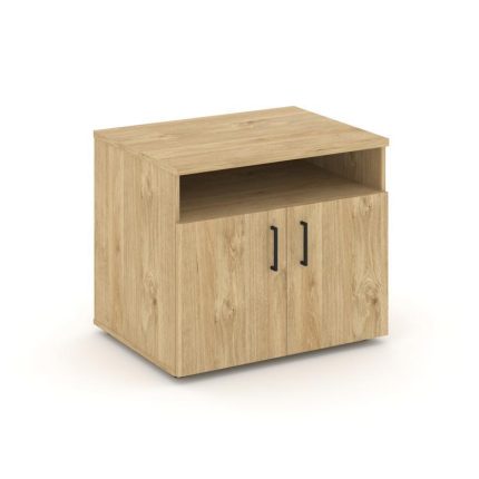 Style Project Тумба для оргтехники/сервисная SN.TS-001 Тиквуд Светлый/Черный Ручки 796*600*680