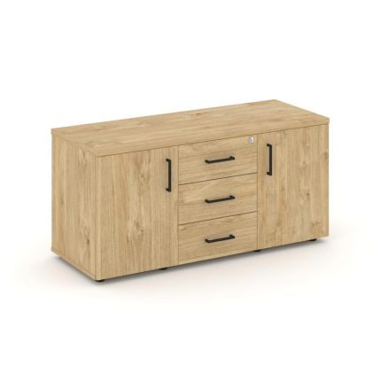 Style Project Тумба для оргтехники/сервисная SN.TS-002 Тиквуд Светлый/Черный Ручки 1206*460*576