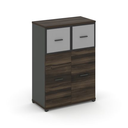 Concept Шкаф 1 широкая секция, 3 ниши CN.STS-314 RMB A Дуб Мали/Антрацит/Металл Антрацит/Сатин 836*4