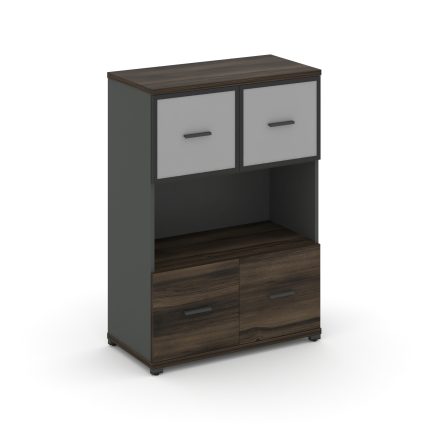 Concept Шкаф 1 широкая секция, 3 ниши CN.STS-315 RMB A Дуб Мали/Антрацит/Металл Антрацит/Сатин 836*4