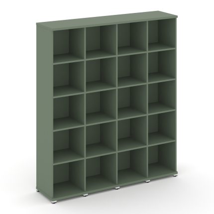 Concept Стеллаж 4 узкие секции, 5 ниш CN.STU-540 Кобо/Металл Белый 1668*420*1922