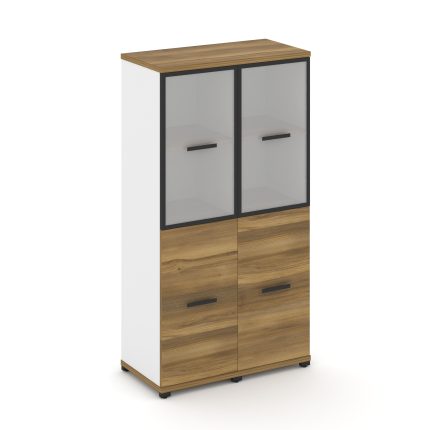 Concept Шкаф 2 узкие секции, 4 ниши CN.STU-422 RMB B Сандал Янтарный/Белый Бриллиант/Металл Черный/С