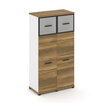 Concept Шкаф 2 узкие секции, 4 ниши CN.STU-424 RMB B Сандал Янтарный/Белый Бриллиант/Металл Черный/С