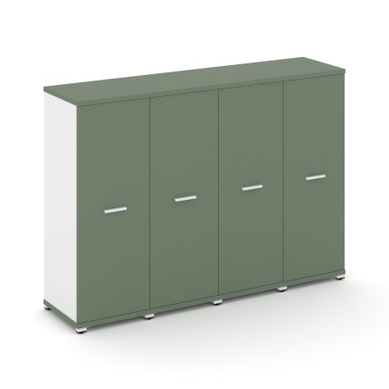 Concept Шкаф 4 узкие секции, 3 ниши CN.STU-346 W Кобо/Белый Бриллиант/Металл Белый 1668*420*1186