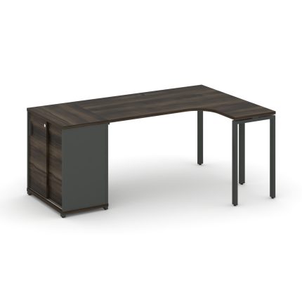 Concept Стол эргономичный с опорным шкафом-купе  CN.SA-217(R) A Дуб Мали/Антрацит/Металл Антрацит 18