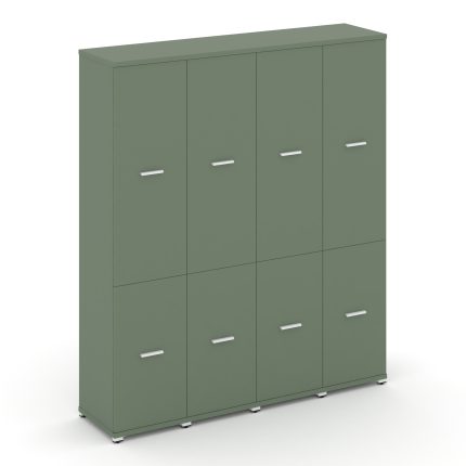 Concept Шкаф 4 узкие секции, 5 ниш CN.STU-542 W Кобо/Металл Белый 1668*420*1922