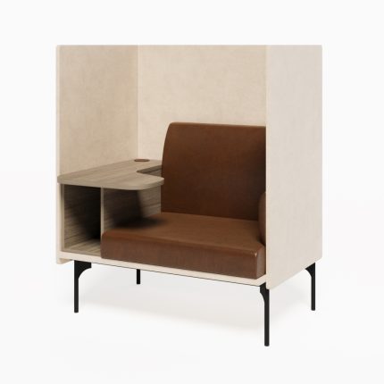 Bridge Диван одноместный BRG-1 Линкольн 006/Линкольн 103/Вяз Благородный/Металл Черный 1115*852*1350