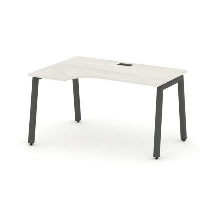 Style Project Стол рабочий эргоном. SN-5A.SPA-001(L) Дуб Наварра/Металл Антрацит 1380*600/980*750