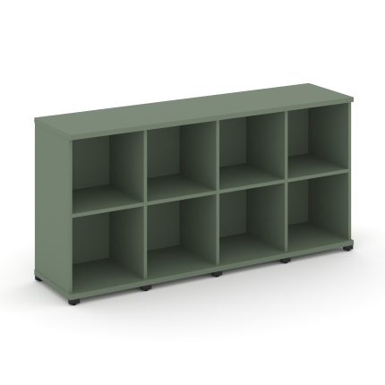 Concept Стеллаж 4 узкие секции, 2 ниши CN.STU-240 Кобо/Металл Черный 1668*420*818