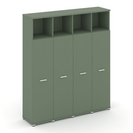 Concept Шкаф 4 узкие секции, 5 ниш CN.STU-546 W Кобо/Металл Белый 1668*420*1922