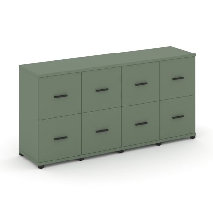 Concept Шкаф 4 узкие секции, 2 ниши CN.STU-242 B Кобо/Металл Черный 1668*420*818