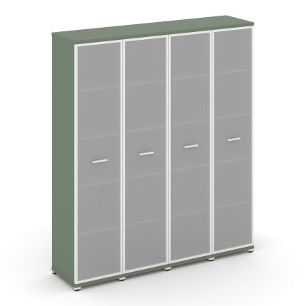 Concept Шкаф 4 узкие секции, 5 ниш CN.STU-548 RMW W Кобо/Металл Белый/Сатин 1668*420*1922