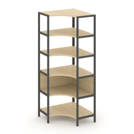 Shelf System Односекционный угловой стеллаж пятиярусный SN.STMU-511 Акация Лорка/Металл Антрацит 810