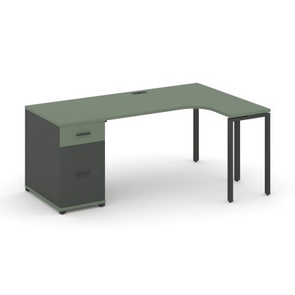 Concept Стол эргономичный CN.SA-404(R) A Кобо/Антрацит/Металл Антрацит 2000*1180*750