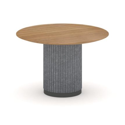 Felto Стол переговорный круглый D=1200мм PR.C.SPRG-006.M Дуб Светлый/Металл Антрацит/Морская Галька