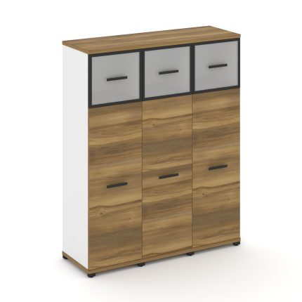 Concept Шкаф 3 узкие секции, 4 ниши CN.STU-434 RMB B Сандал Янтарный/Белый Бриллиант/Металл Черный/С