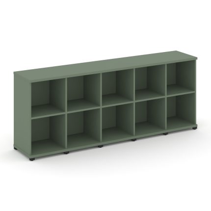 Concept Стеллаж 5 узких секций, 2 ниши CN.STU-250 Кобо/Металл Черный 2084*420*818