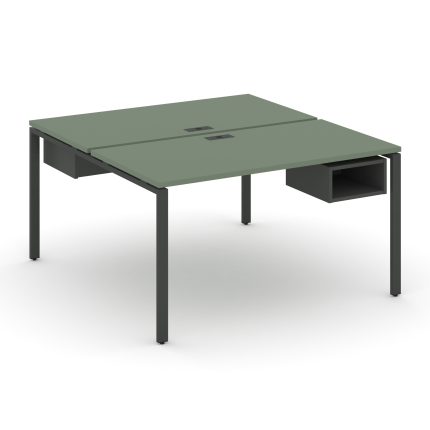 Concept Рабочая станция 2 сторонняя с подвесными тумбами на 2 места CN.DRS-104 Кобо/Антрацит/Металл