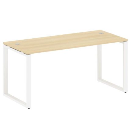 Metal System Стол письменный на О-образном м/к БО.СП-4 Акация Лорка/Металл Белый 1600*720*750
