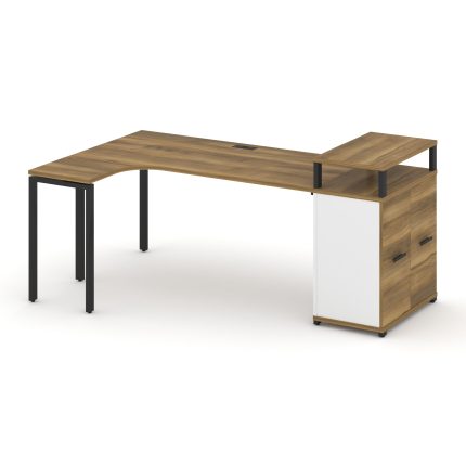 Concept Стол эргономичный с опорным распаш. шкафом с верх. горизонтом CN.SA-212(L) B Сандал Янтарный