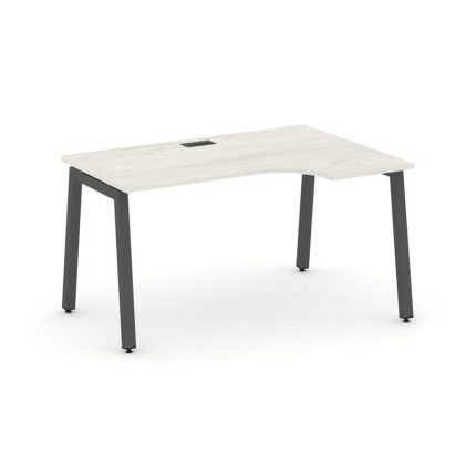 Style Project Стол рабочий эргоном. SN-5A.SPA-022(R) Дуб Наварра/Металл Антрацит 1580*800/980*750