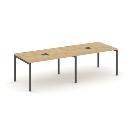 Style Project Стол переговорный SN-4P.SPRG-013 Тиквуд Светлый/Металл Антрацит 2760*980*750