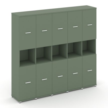 Concept Шкаф 5 узких секций, 5 ниш CN.STU-553 W Кобо/Металл Белый 2084*420*1922