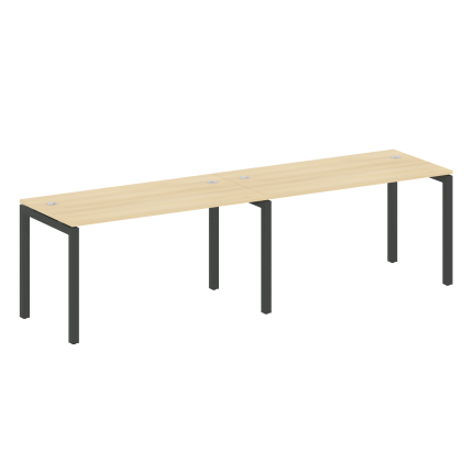 Metal System Quattro Рабочая станция на 2 места на П-образном м/к 50БП.СМ-2.3 Акация Лорка/Металл Ан