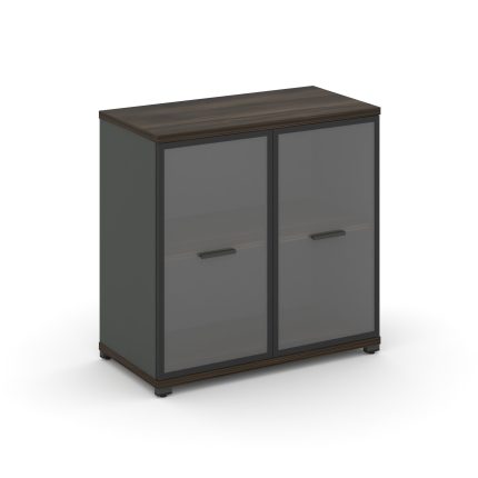 Concept Шкаф 1 широкая секция, 2 ниши CN.STS-213 RPB A Дуб Мали/Антрацит/Металл Антрацит/Прозрачный