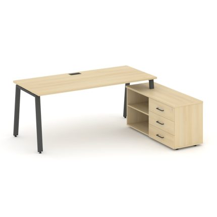 Style Project Direct Стол письменный с греденцией правой SN-6A.SRG-014.M(R) Акация Лорка/Металл Антр