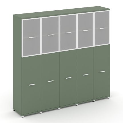 Concept Шкаф 5 узких секций, 5 ниш CN.STU-555 RMW W Кобо/Металл Белый/Сатин 2084*420*1922