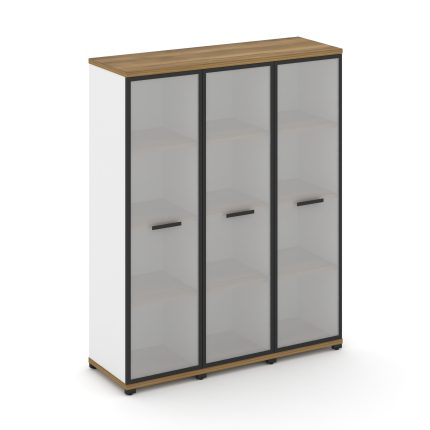 Concept Шкаф 3 узкие секции, 4 ниши CN.STU-436 RMB B Сандал Янтарный/Белый Бриллиант/Металл Черный/С