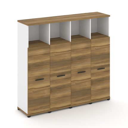 Concept Шкаф 4 узкие секции, 4 ниши  CN.STU-443 B Сандал Янтарный/Белый Бриллиант/Металл Черный 1668