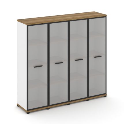 Concept Шкаф 4 узкие секции, 4 ниши CN.STU-446 RMB B Сандал Янтарный/Белый Бриллиант/Металл Черный/С